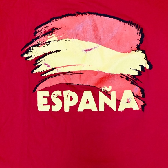 ESPAÑA🇪🇸 Red Men’s T-Shirt Small Crew Neck Tees - Picture 6 of 8